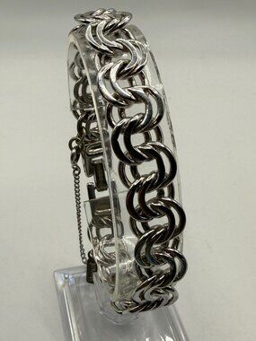 Vintage Monet Double Chain Link Design Bracelet